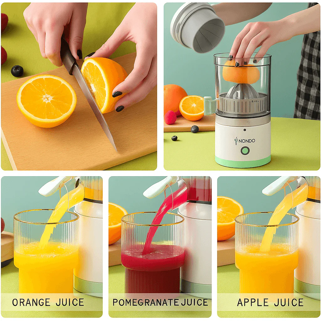Orvion™ Electric Citrus Juicer – USB Rechargeable, Portable & Compact